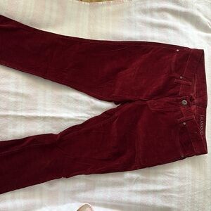 blank nyc red courdoroy velvet pant